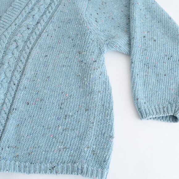 Vintage Maggie Lawrence Sport Cable Knit Blue Button Up Cardigan Sweater XL - Picture 6 of 10